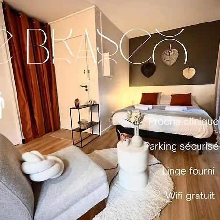 아파트 Le Braseo, With Parking In 렌